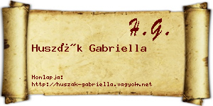 Huszák Gabriella névjegykártya
