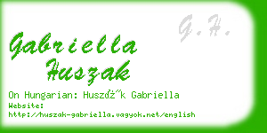 gabriella huszak business card